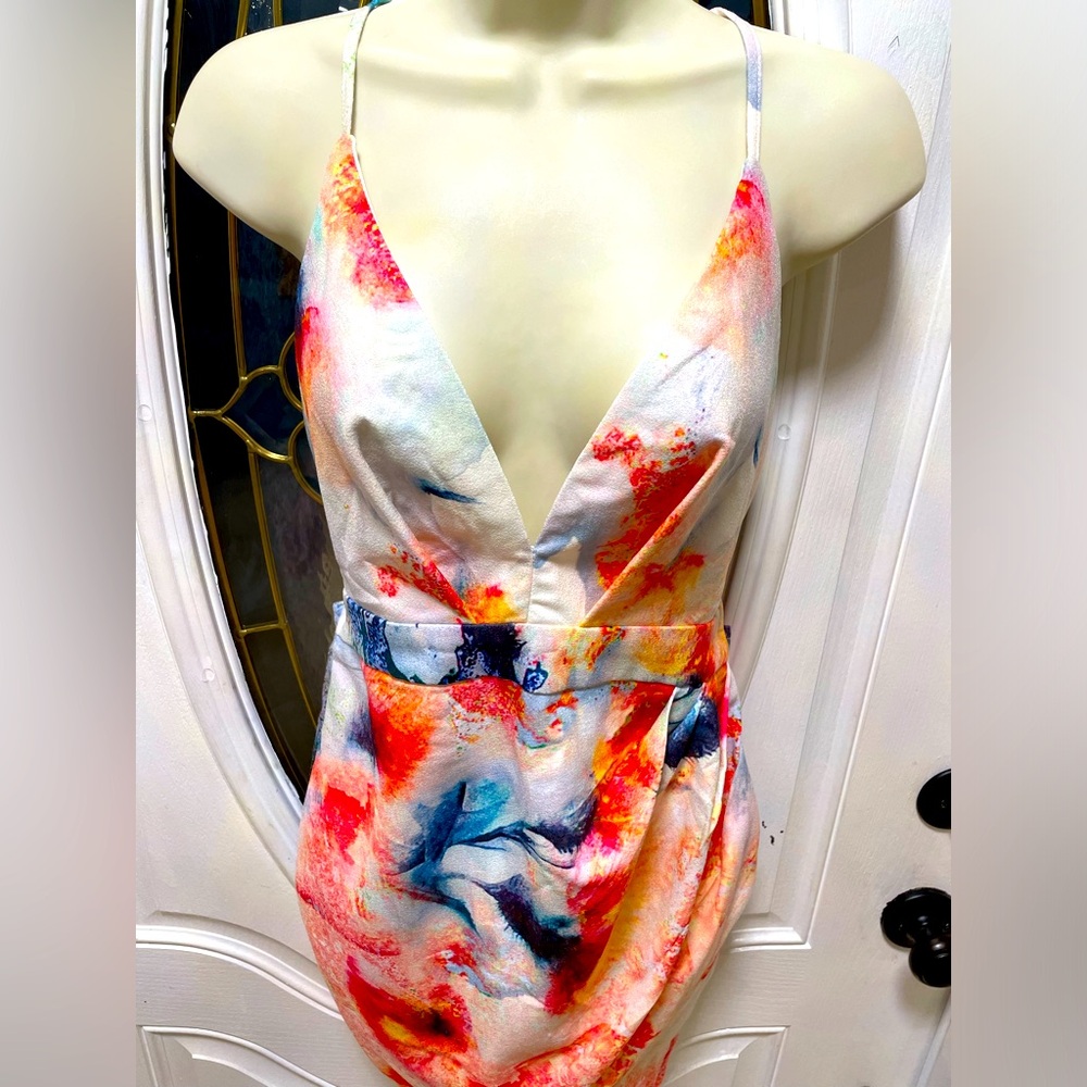 NWT Rumor boutique watercolor dress size medium